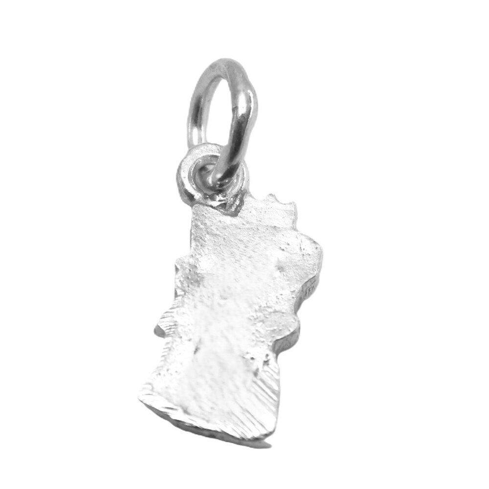.925 Peach Sterling Silver Pendant Charm - Picture 4 of 4